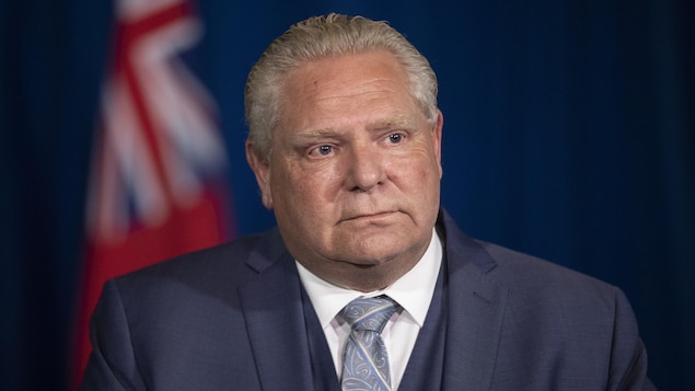 Doug Ford en point de presse.