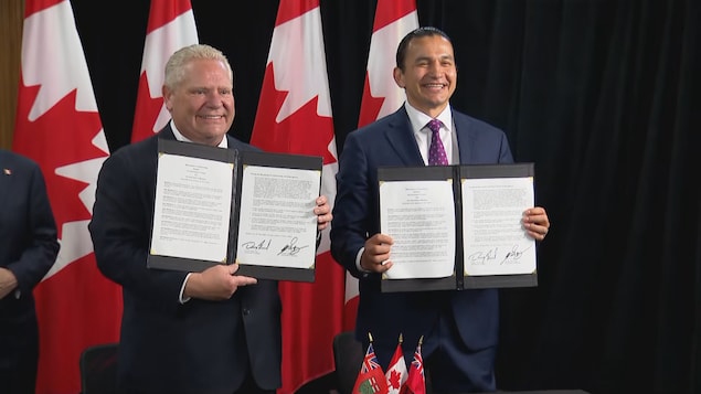 Doug Ford y Wab Kinew