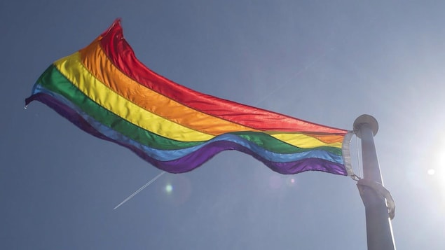 Un drapeau arc-en-ciel.