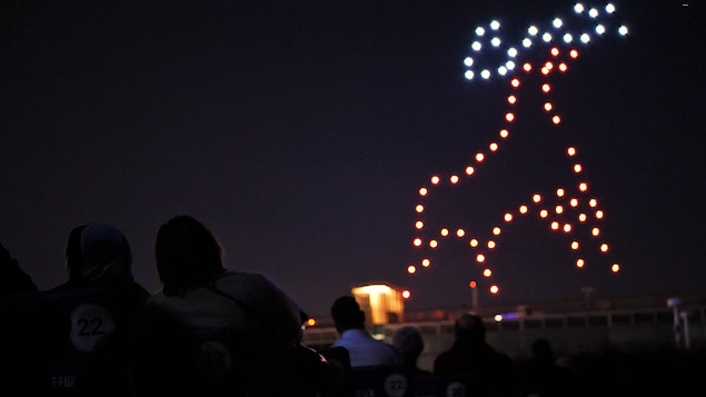 Des drones au lieu de feux d’artifice pour le GP3R