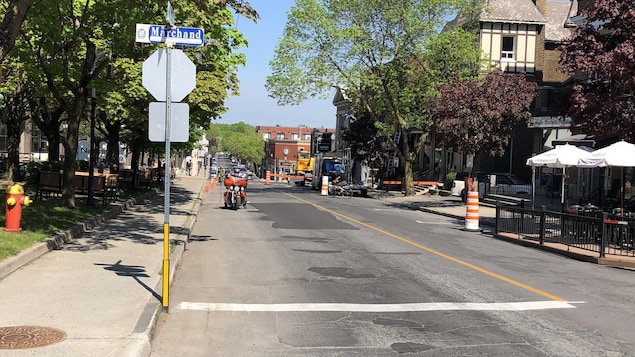 La rue Hériot, au centre-ville de Drummondville.