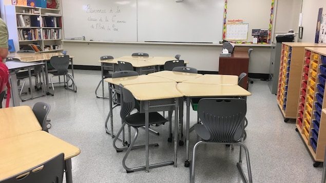 Une salle de classe de l'École du Parc Une salle de classe de l'École du Parc