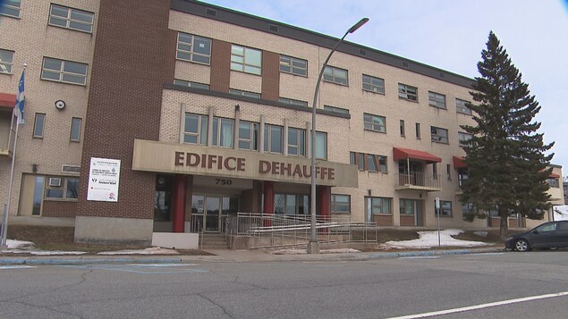 Façade de l'édifice Dehauffe à Shawinigan