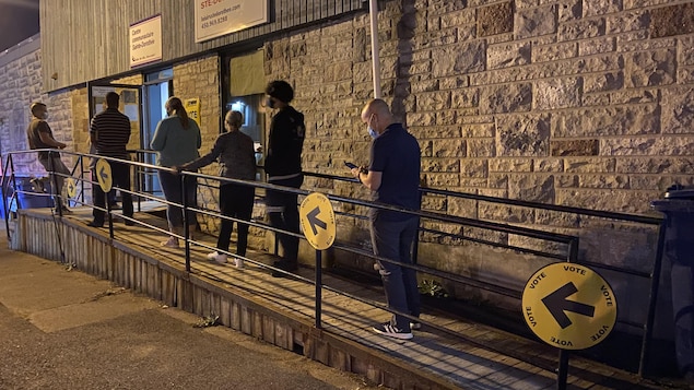 Pluseurs personne l'une derrièere l'autre.