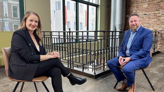 Jean Lamarche s'entretient avec Sophie Bernier, animatrice du Téléjournal Mauricie Centre-du-Québec.