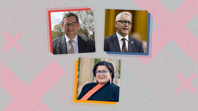 Montage photo des candidats qui se présentent dans la circonscription de Desnethé–Missinippi–Churchill River en Saskatchewan.