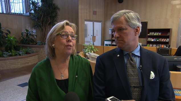 Elizabeth May et Daniel Green du Parti vert du Canada Elizabeth May et Daniel Green du Parti vert du Canada