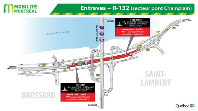 Une carte de la Rive-Sud. Une carte de la Rive-Sud.