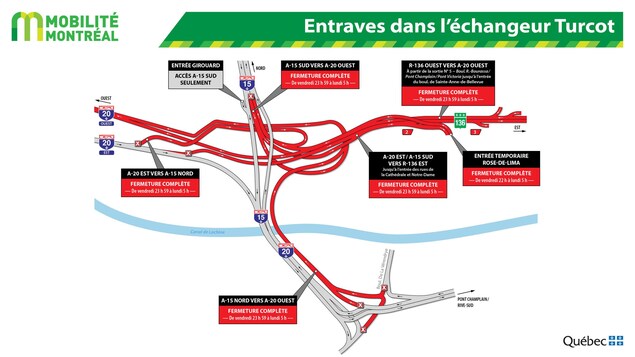 Carte des entraves routières. Carte des entraves routières.