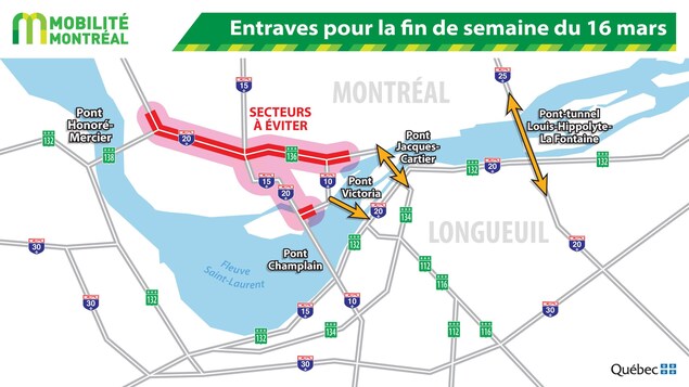 Carte des entraves routières. Carte des entraves routières.