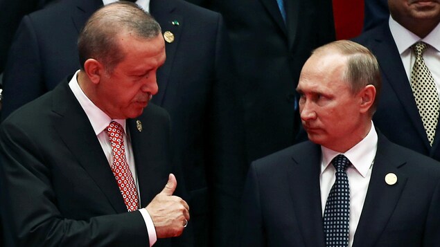 Le présidents turc et russe, Recep Tayyip Erdogan et Vladimir Poutine Le présidents turc et russe, Recep Tayyip Erdogan et Vladimir Poutine