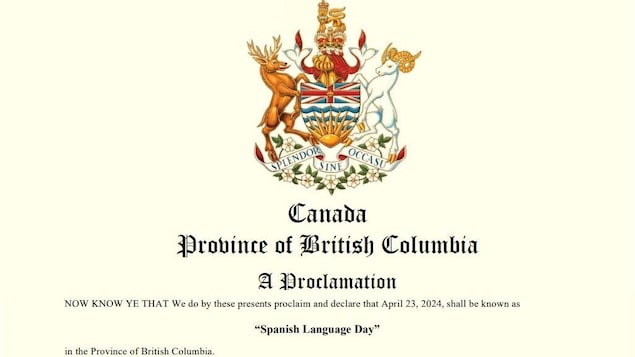 Document officiel de proclamation.