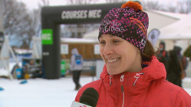 Evelyne Blouin a terminé au 3e rang du triathlon d'hiver S3 chez les femmes Evelyne Blouin a terminé au 3e rang du triathlon d'hiver S3 chez les femmes