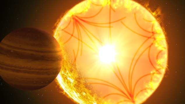 An exoplanet at the end of its life, an Earth-like scenario