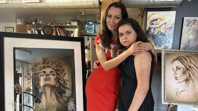 Mariya Popovych et sa fille Nikol Romanyuk.