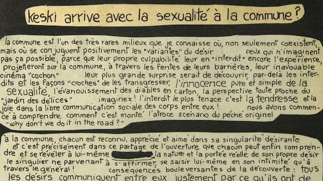 Un texte sur la sexualité dans la commune. Un texte sur la sexualité dans la commune.