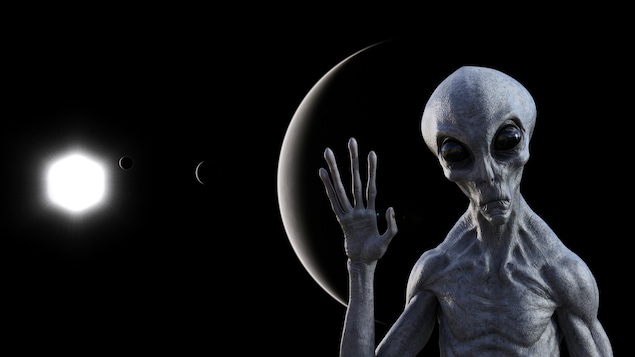 Impression artistique de ce à quoi pourrait ressembler à un extraterrestre.