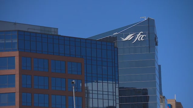 Le siège social de Financement agricole Canada (FAC) au centre-ville de Regina, en Saskatchewan. Le 2 mai 2024.