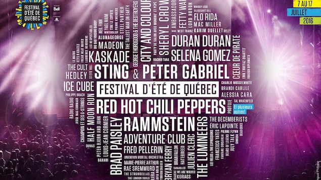 L'affiche du Festival d'été de Québec 2016 L'affiche du Festival d'été de Québec 2016