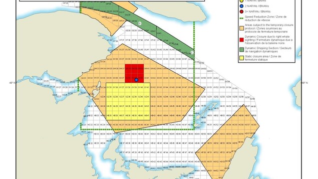 Carte qui montre les zones de pêches fermées. Carte qui montre les zones de pêches fermées.