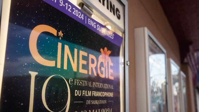 L'affiche de Cinergie, le festival planetary du movie francophone de Saskatoon, en mai 2024.