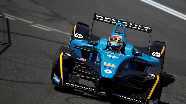 Le Suisse Sébastien Buemi durant les qualifications de l'ePrix de Paris, au mois de mai.