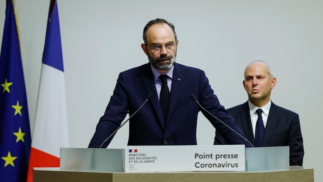 Édouard Philippe lors d'une allocution, samedi.