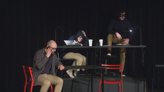 Une scène de la pièce de théâtre Parminou