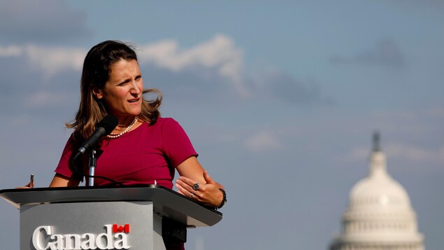 La ministre canadienne des Affaires étrangères, Chrystia Freeland La ministre canadienne des Affaires étrangères, Chrystia Freeland