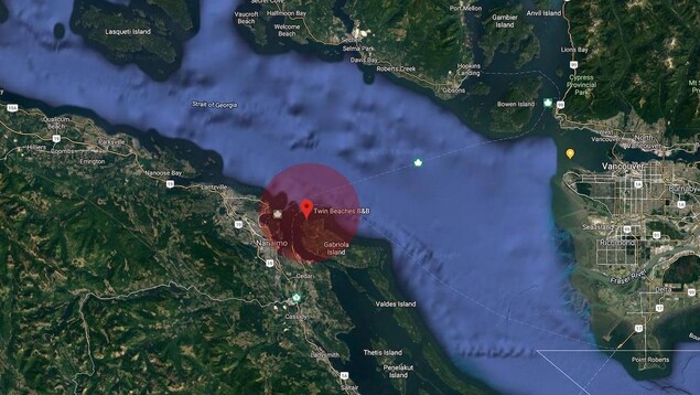 Un point sur une carte.