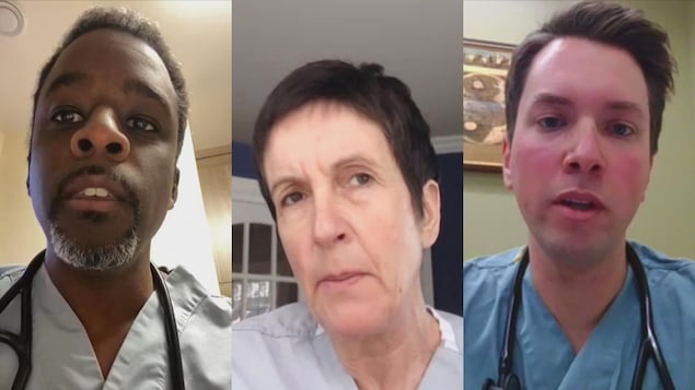 Trois des médecins de la zone 4 qui ont pris part au point de presse du mercredi 27 janvier : le Dr Gaëtan Gibbs (à gauche), la Dr Claude Richard (au centre) et le Dr Vincent Moreau (à droite).