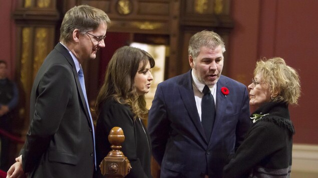Sylvain Gaudreault, Véronique Hivon, Pascal Bérubé et Chantal Renaud. Sylvain Gaudreault, Véronique Hivon, Pascal Bérubé et Chantal Renaud.