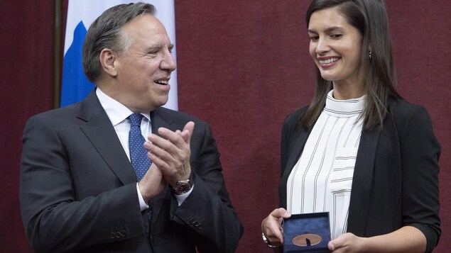 François Legault et Geneviève Guilbault. François Legault et Geneviève Guilbault.