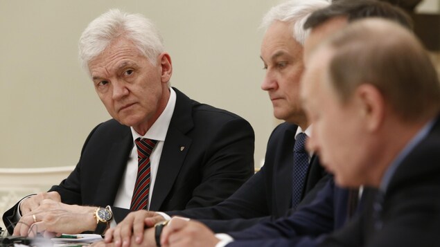 Gennady Timchenko lors d'une rencontre avec le président russe Vladimir Poutine.