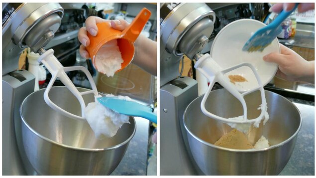 La graisse et le sucre brun. La graisse et le sucre brun.