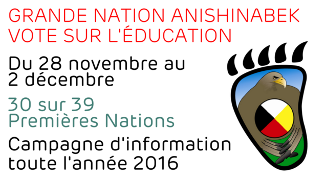 Vote du 28 novembre au 2 décembre 2016, 30 sur 39 Premières Nations, Campagne d'information toute l'année 2016 Vote du 28 novembre au 2 décembre 2016, 30 sur 39 Premières Nations, Campagne d'information toute l'année 2016