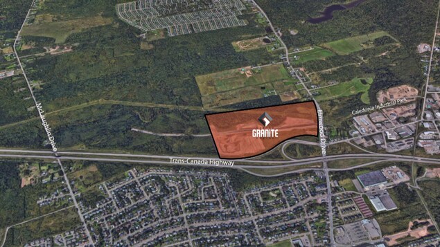 L'emplacement prévu du Granite Center à Moncton. L'emplacement prévu du Granite Center à Moncton.