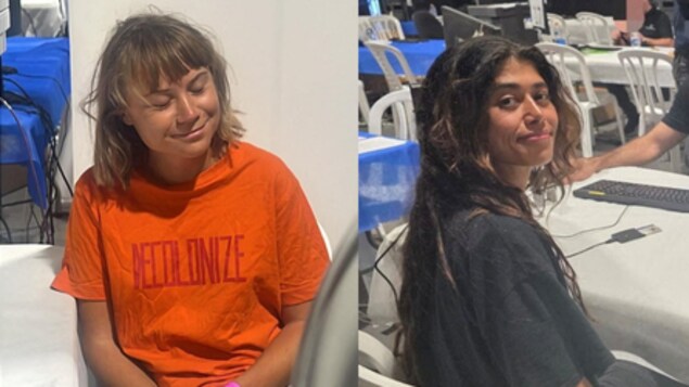 L'activiste environnementale Greta Thunberg et la députée européenne Rima Hassan.