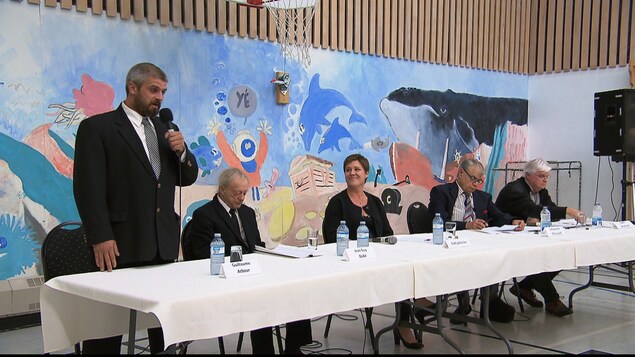 Guillaume Arbour dit s'être senti très nerveux au débat entre les cinq candidats. Guillaume Arbour dit s'être senti très nerveux au débat entre les cinq candidats.