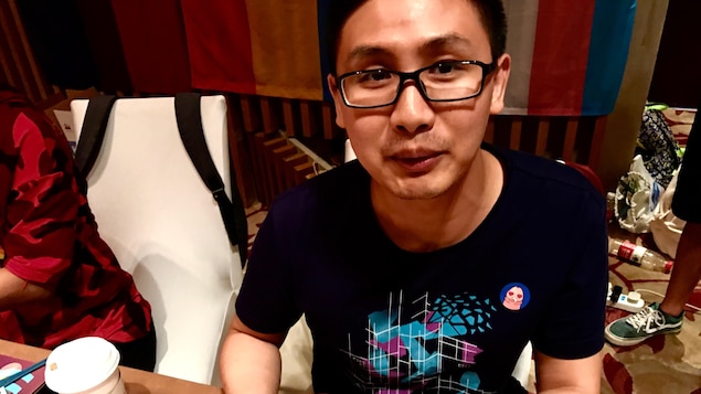 Hanze Song, participant, ShanghaiPRIDE, juin 2017. Hanze Song, participant, ShanghaiPRIDE, juin 2017.