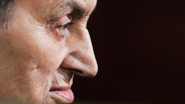Hosni Moubarak, photographié de profil