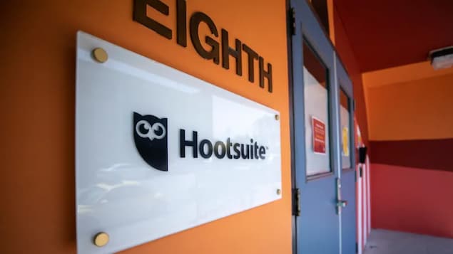 The exterior of Hootsuite's Vancouver headquarters is shown. The social media company laid off almost one third of its staff on Tuesday. (Ben Nelms/CBC)