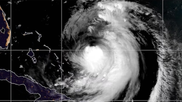 A satellite weather map.