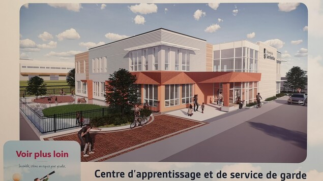 Image d'un bâtiment en maquette.