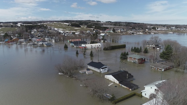 Un quartier complètement inondé.