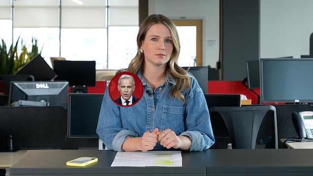 La journaliste Jacaudrey Charbonneau est debout et elle regarde l'objectif de la caméra.