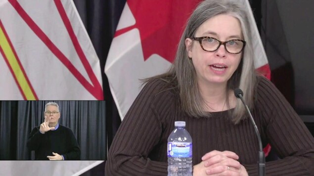 Janice Fitzgerald en conférence de presse.