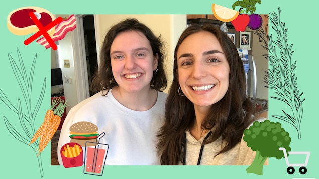 Janie Moyen et Rose Nantel prennent un "selfie"