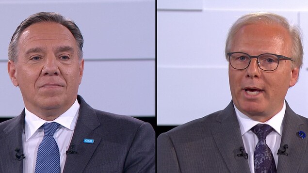 Un montage photo montre François Legault et Jean-François Lisée. Un montage photo montre François Legault et Jean-François Lisée.