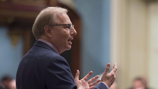 Le chef du Parti québécois, Jean-François Lisée, lors de la période de questions le 16 mai 2018. Le chef du Parti québécois, Jean-François Lisée, lors de la période de questions le 16 mai 2018.